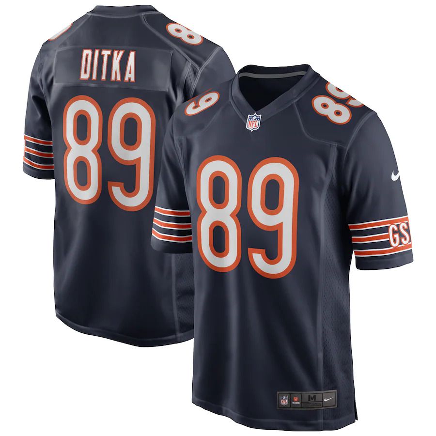 Men Chicago Bears #89 Mike Ditka Nike Navy Game Retired Player NFL Jersey->chicago bears->NFL Jersey